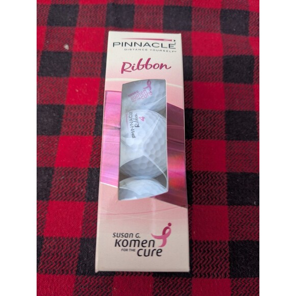 Lot of 9 Pinnacle Ribbon/Gold Ribbon Golf Balls Susan Komen Breast White & Pink - Picture 9 of 16